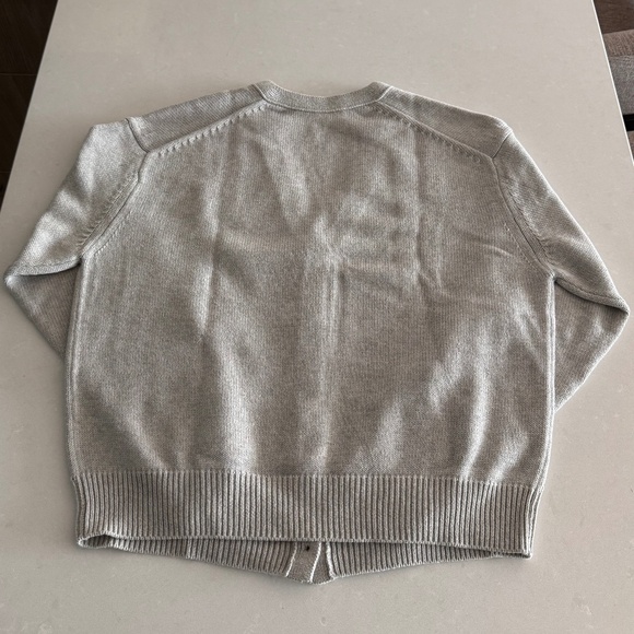 Theory Grey V-Neck Cardigan - Picture 4 of 4